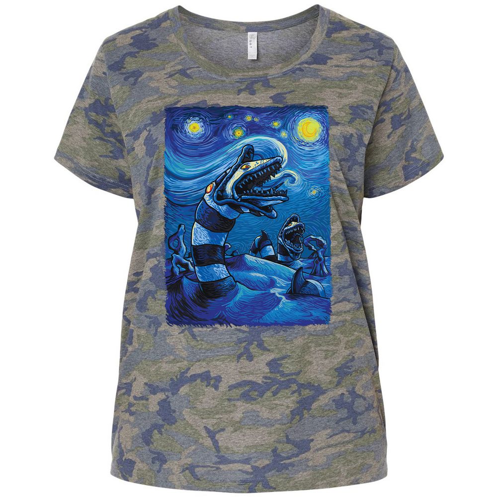 Ladies Curvy Jersey - H1YENY6K - Vintage Camo - 5