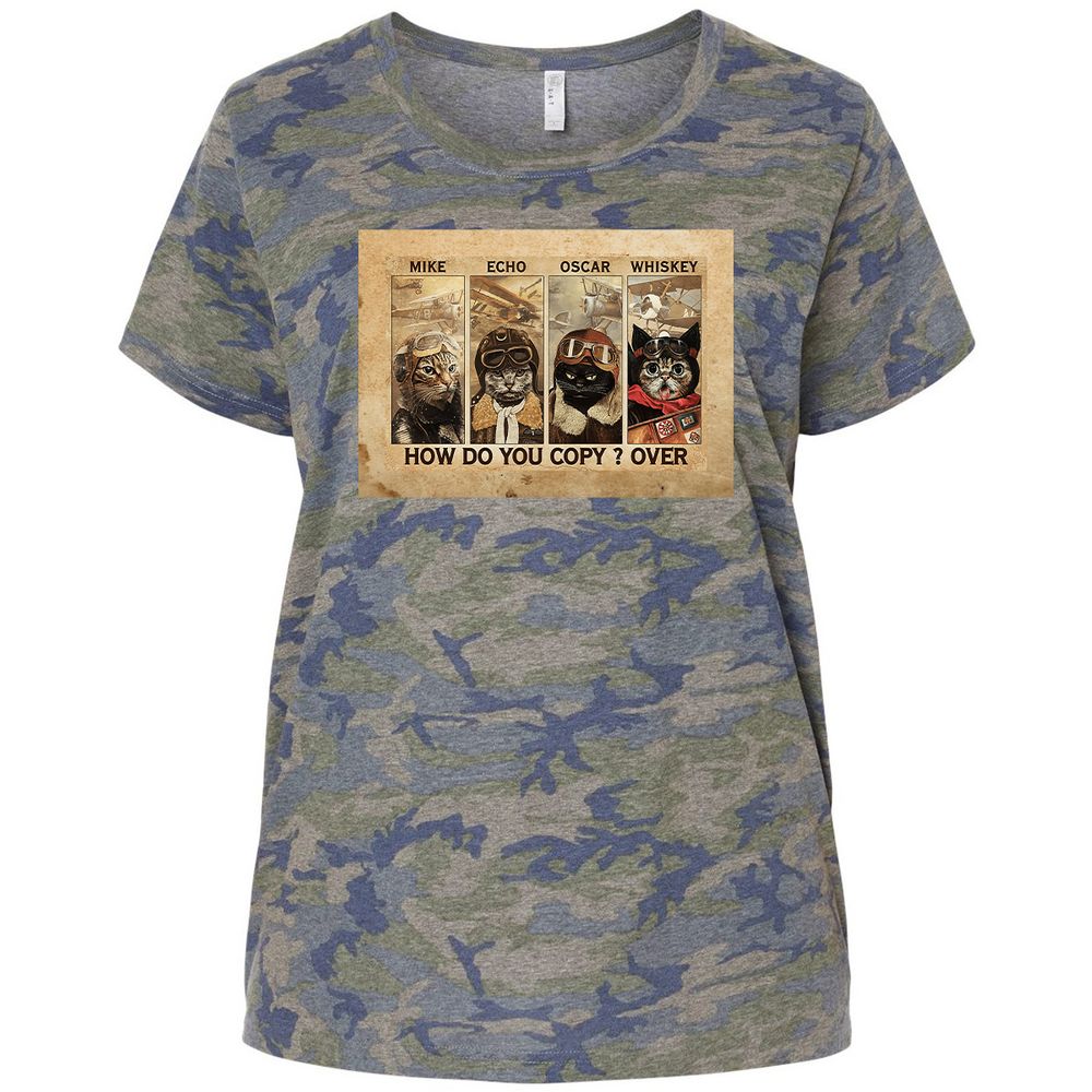 Ladies Curvy Jersey - BQQAEB7J - Vintage Camo - 5