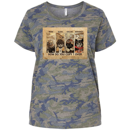 Ladies Curvy Jersey - BQQAEB7J - Vintage Camo - 5