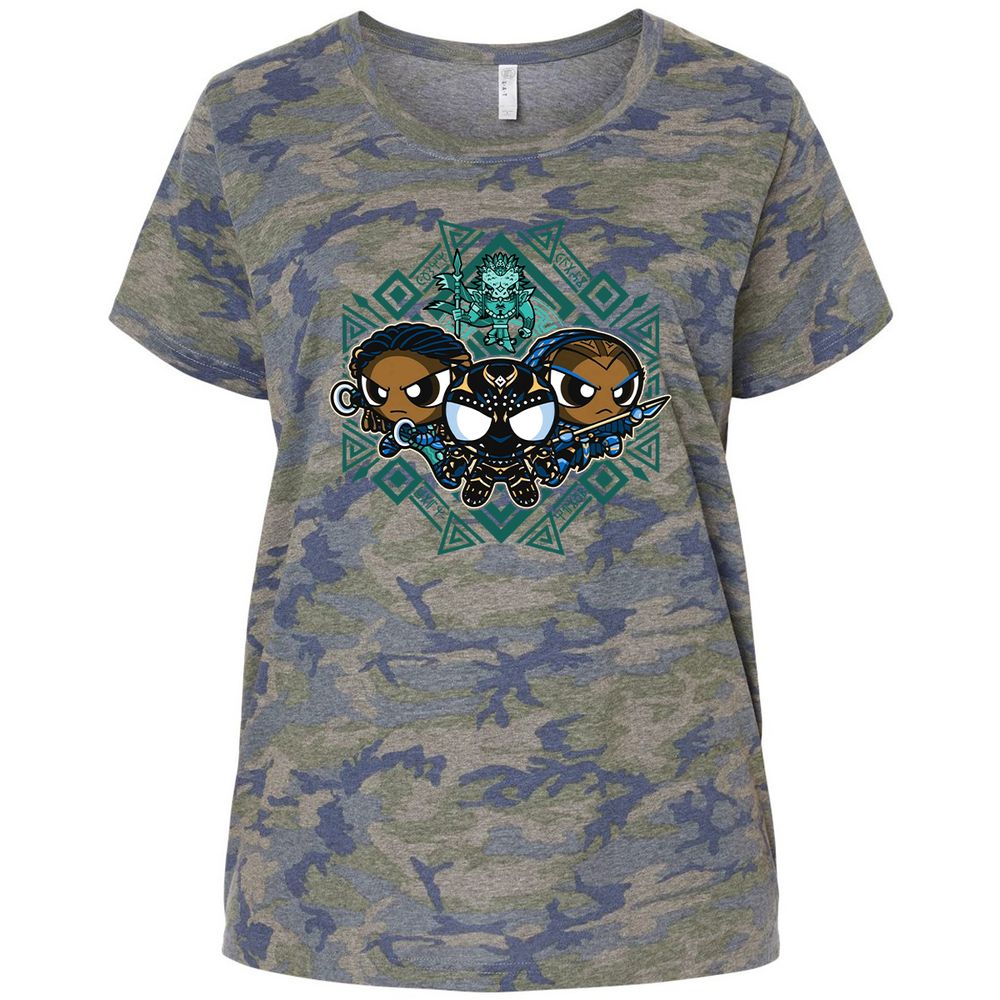 Ladies Curvy Jersey - B77QVFA7 - Vintage Camo - 5