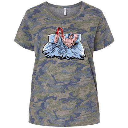 Ladies Curvy Jersey - B7CMRHCU - Vintage Camo - 5