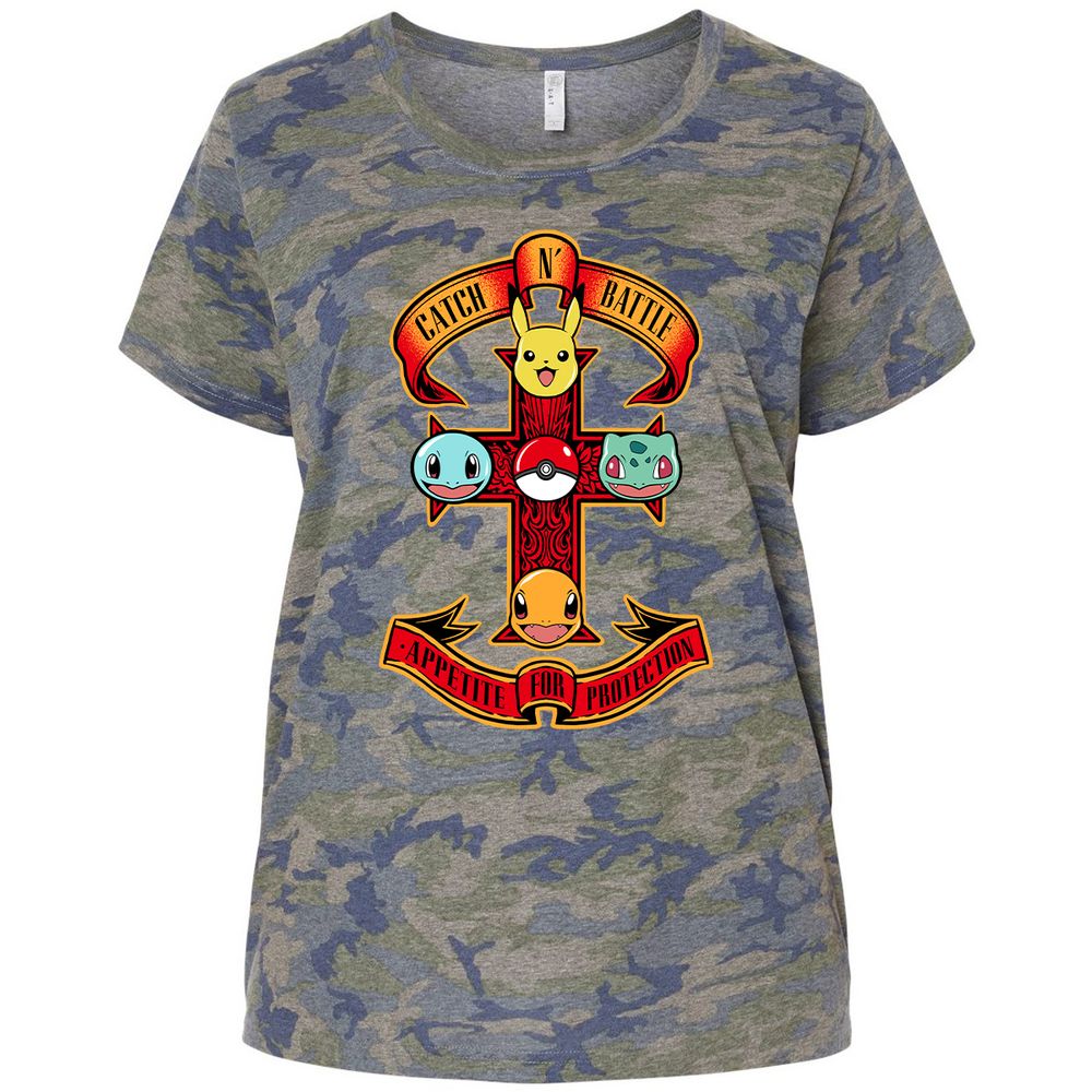 Ladies Curvy Jersey - MCLQESZW - Vintage Camo - 5