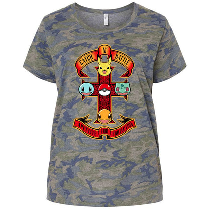 Ladies Curvy Jersey - MCLQESZW - Vintage Camo - 5