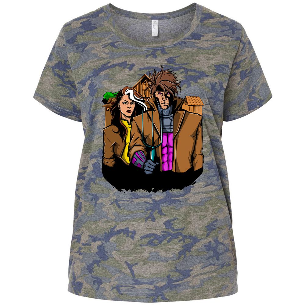 Ladies Curvy Jersey - 8GMZQDUJ - Vintage Camo - 5