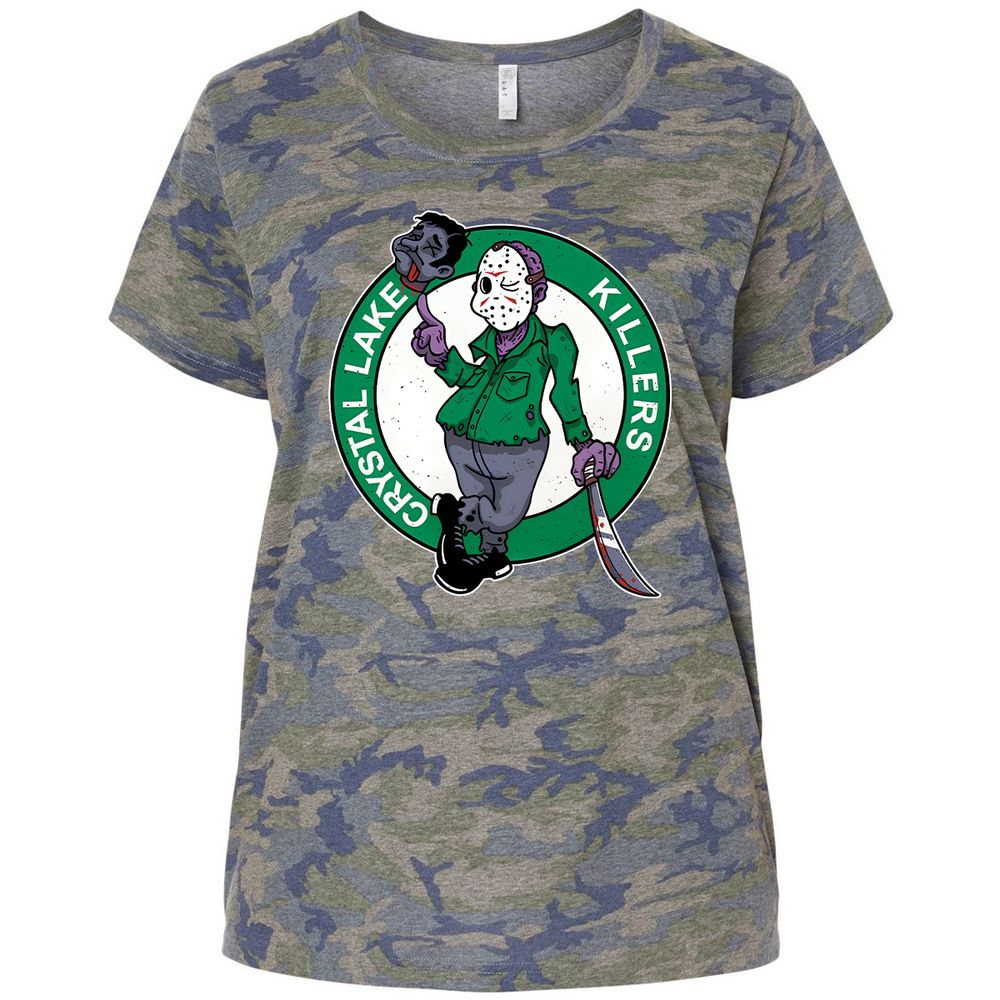 Ladies Curvy Jersey - Y6MK3JCQ - Vintage Camo - 5