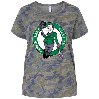 Ladies Curvy Jersey - Y6MK3JCQ - Vintage Camo - 5