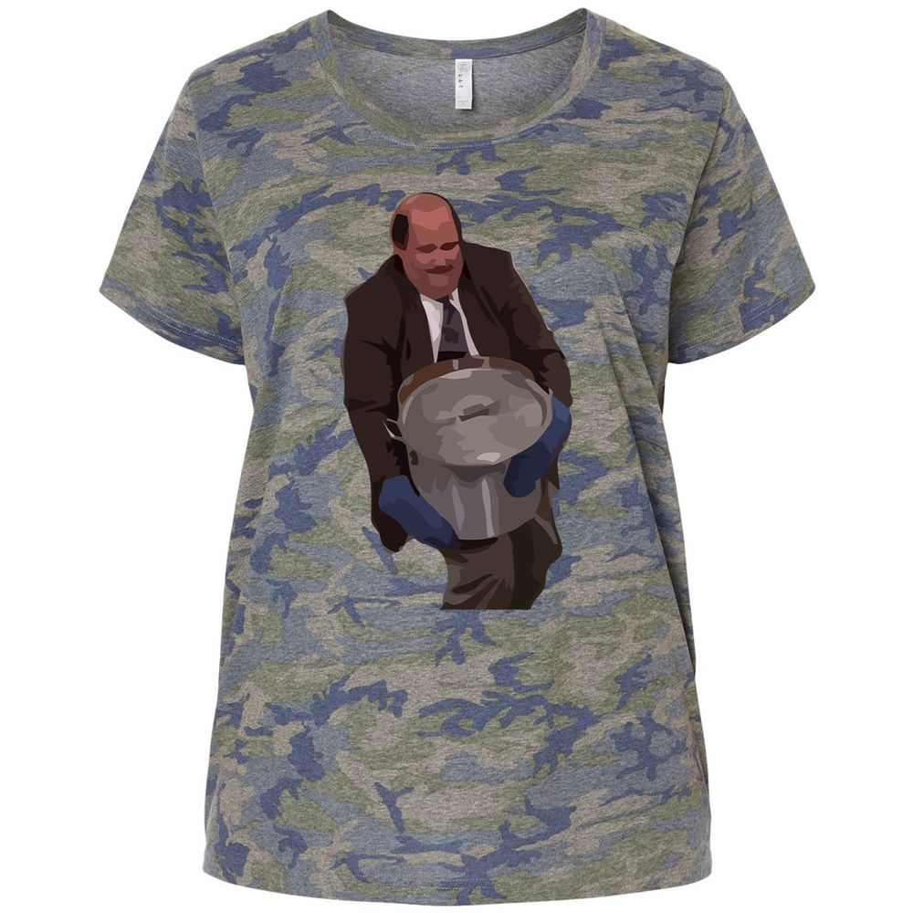 Ladies Curvy Jersey - 4QJ1G282 - Vintage Camo - 5