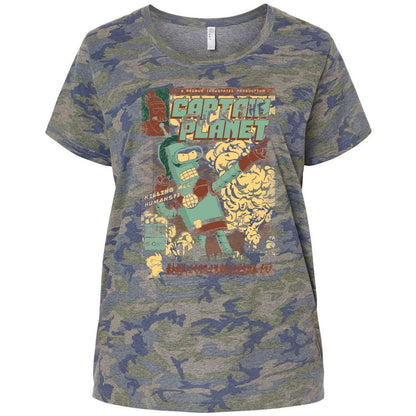 Ladies Curvy Jersey - D3Q9KE72 - Vintage Camo - 5
