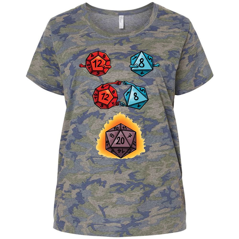 Ladies Curvy Jersey - 4SQE65AA - Vintage Camo - 5