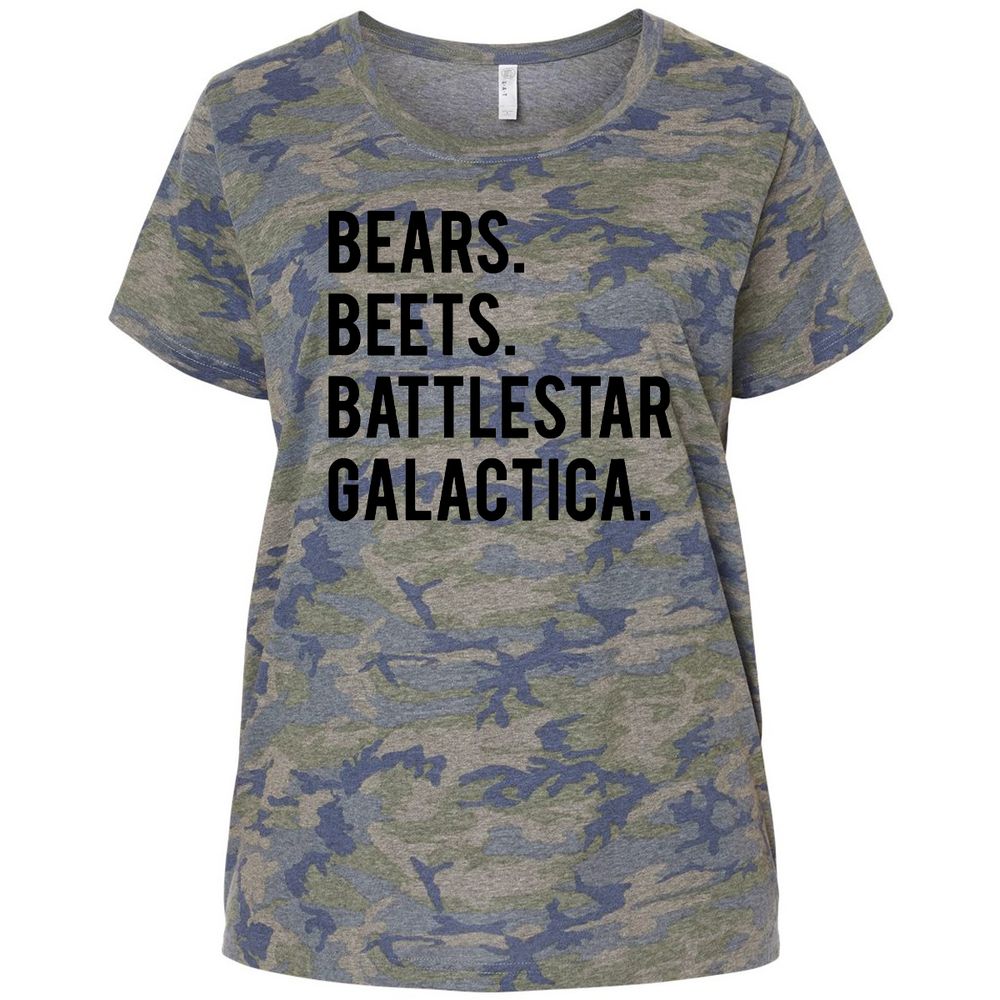 Ladies Curvy Jersey - R4MPGWFS - Vintage Camo - 5