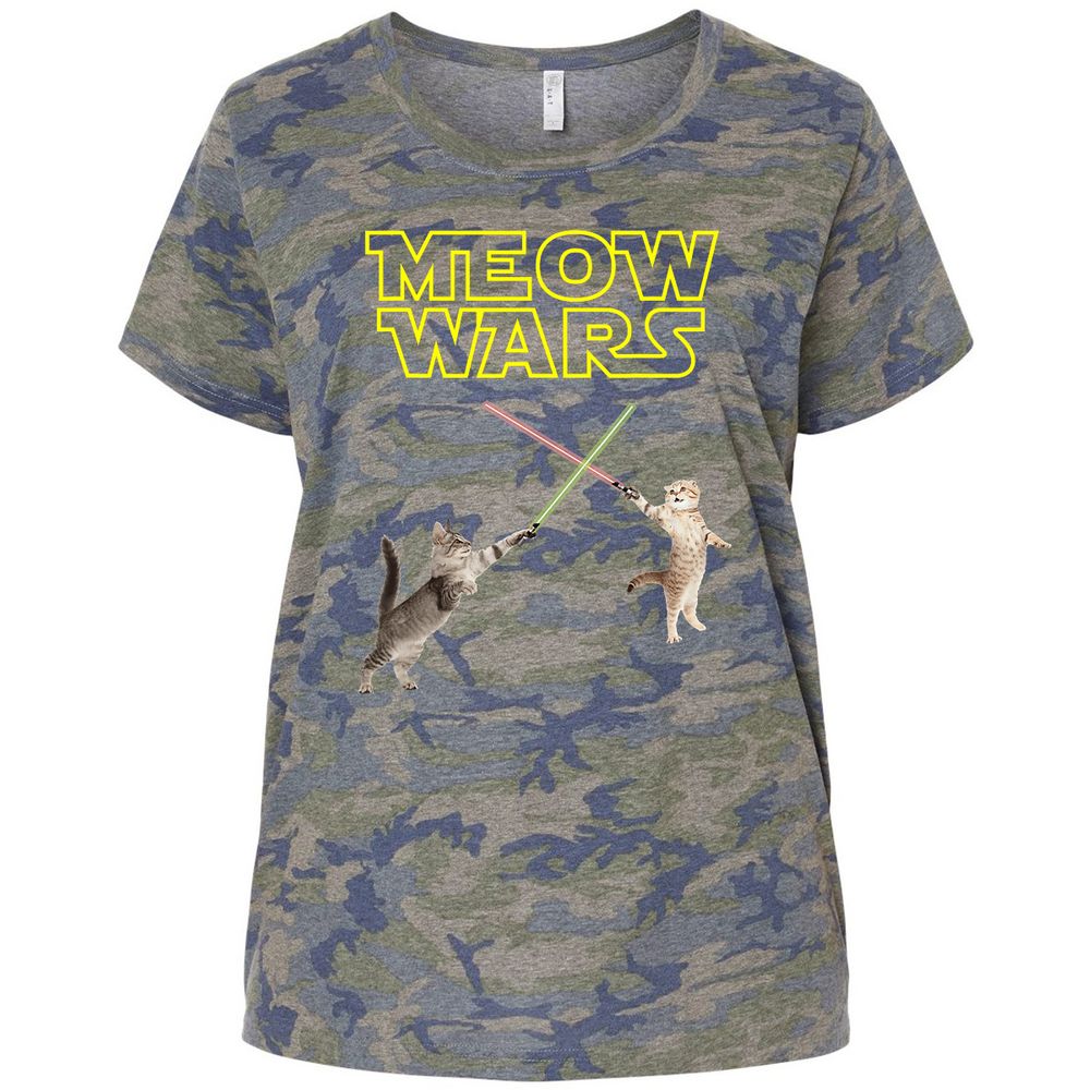 Ladies Curvy Jersey - NMK77QFU - Vintage Camo - 5