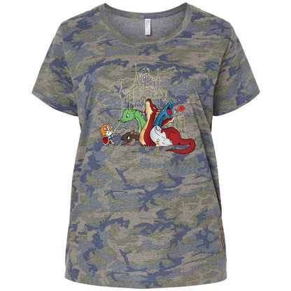Ladies Curvy Jersey - D6PQ57FV - Vintage Camo - 5