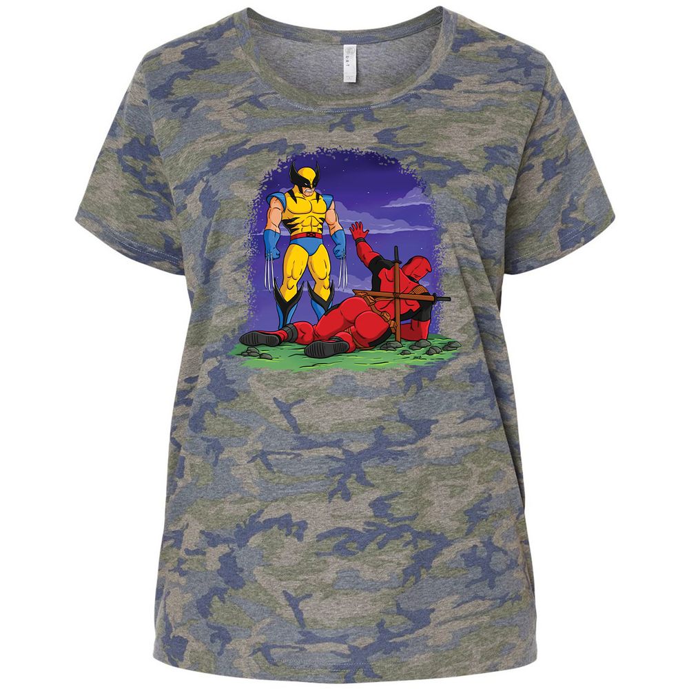 Ladies Curvy Jersey - D3774GEB - Vintage Camo - 5