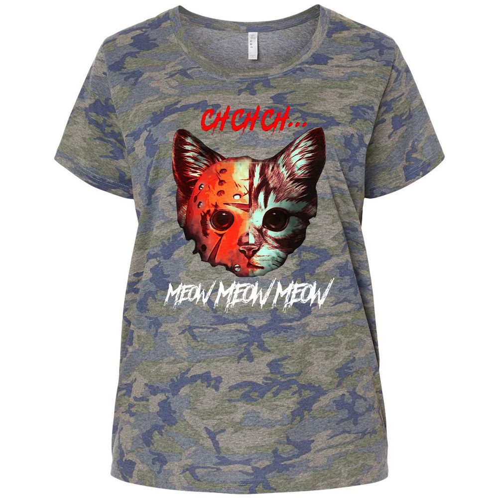 Ladies Curvy Jersey - 9BV2M13D - Vintage Camo - 5