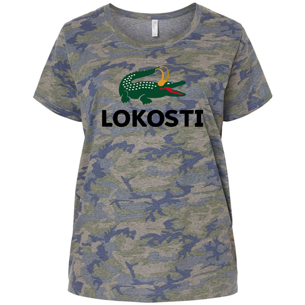 Ladies Curvy Jersey - UBZMNYLQ - Vintage Camo - 5