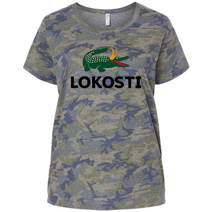 Ladies Curvy Jersey - UBZMNYLQ - Vintage Camo - 5