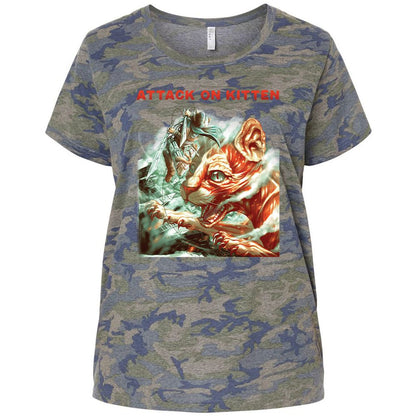 Ladies Curvy Jersey - 98F14LWH - Vintage Camo - 5