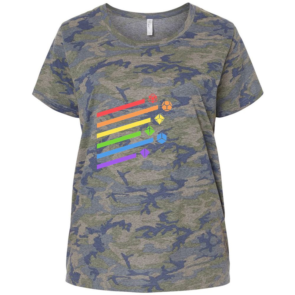 Ladies Curvy Jersey - WNQK633F - Vintage Camo - 5