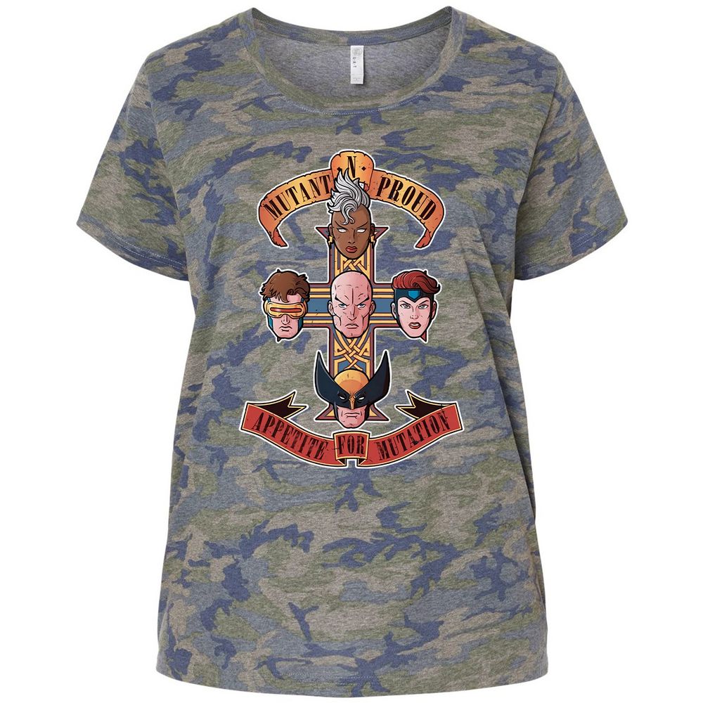 Ladies Curvy Jersey - 69HQYBRP - Vintage Camo - 5