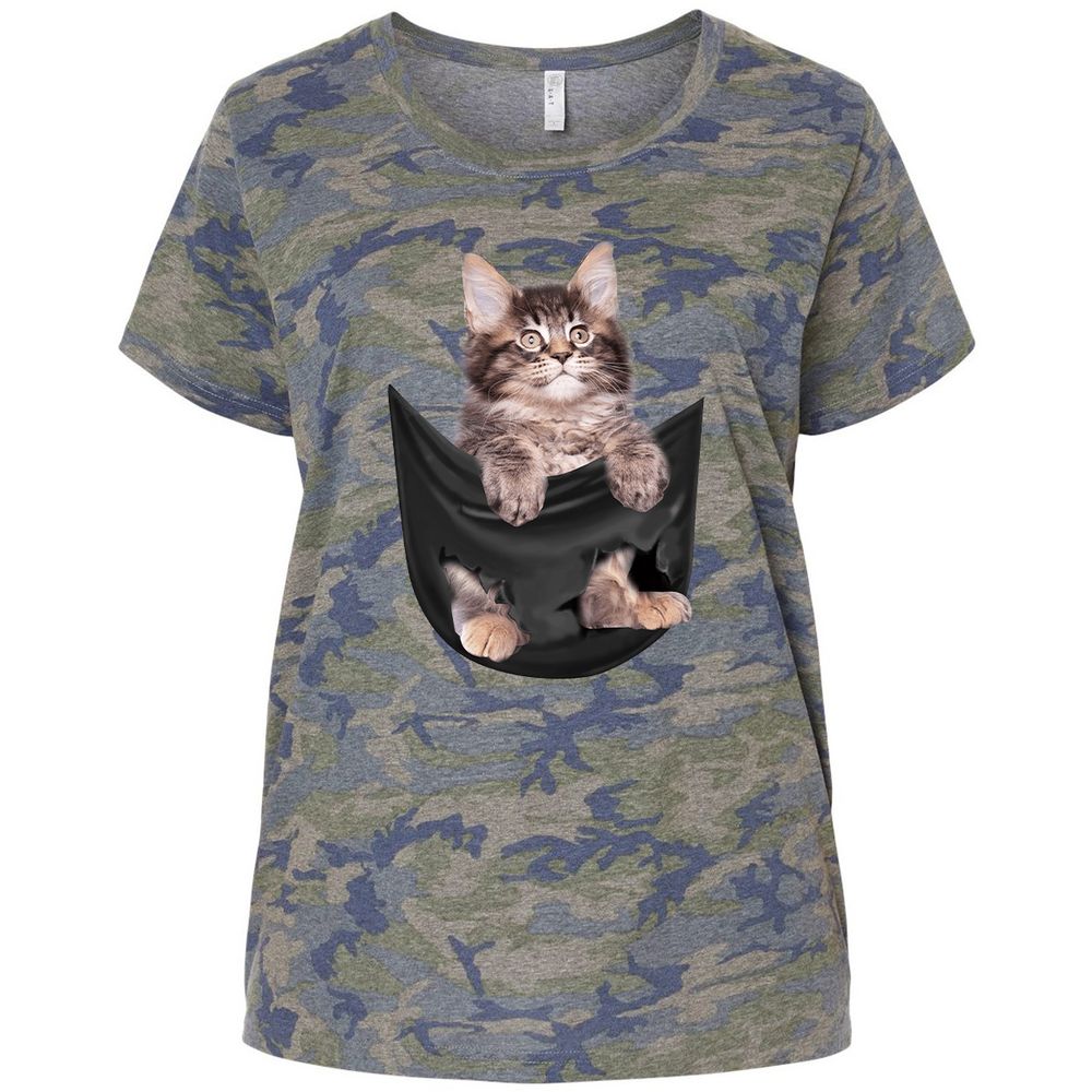 Ladies Curvy Jersey - DTP8Z9MU - Vintage Camo - 5
