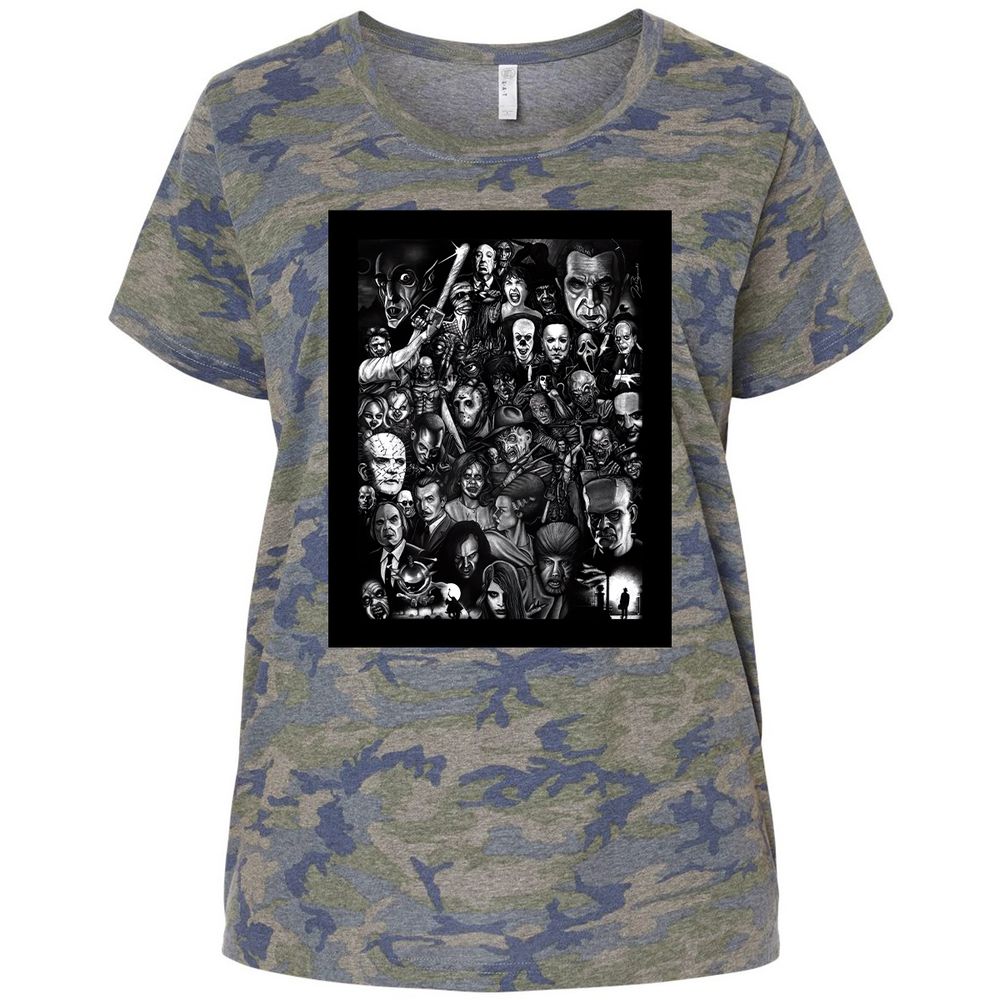 Ladies Curvy Jersey - J5DN6WE2 - Vintage Camo - 5