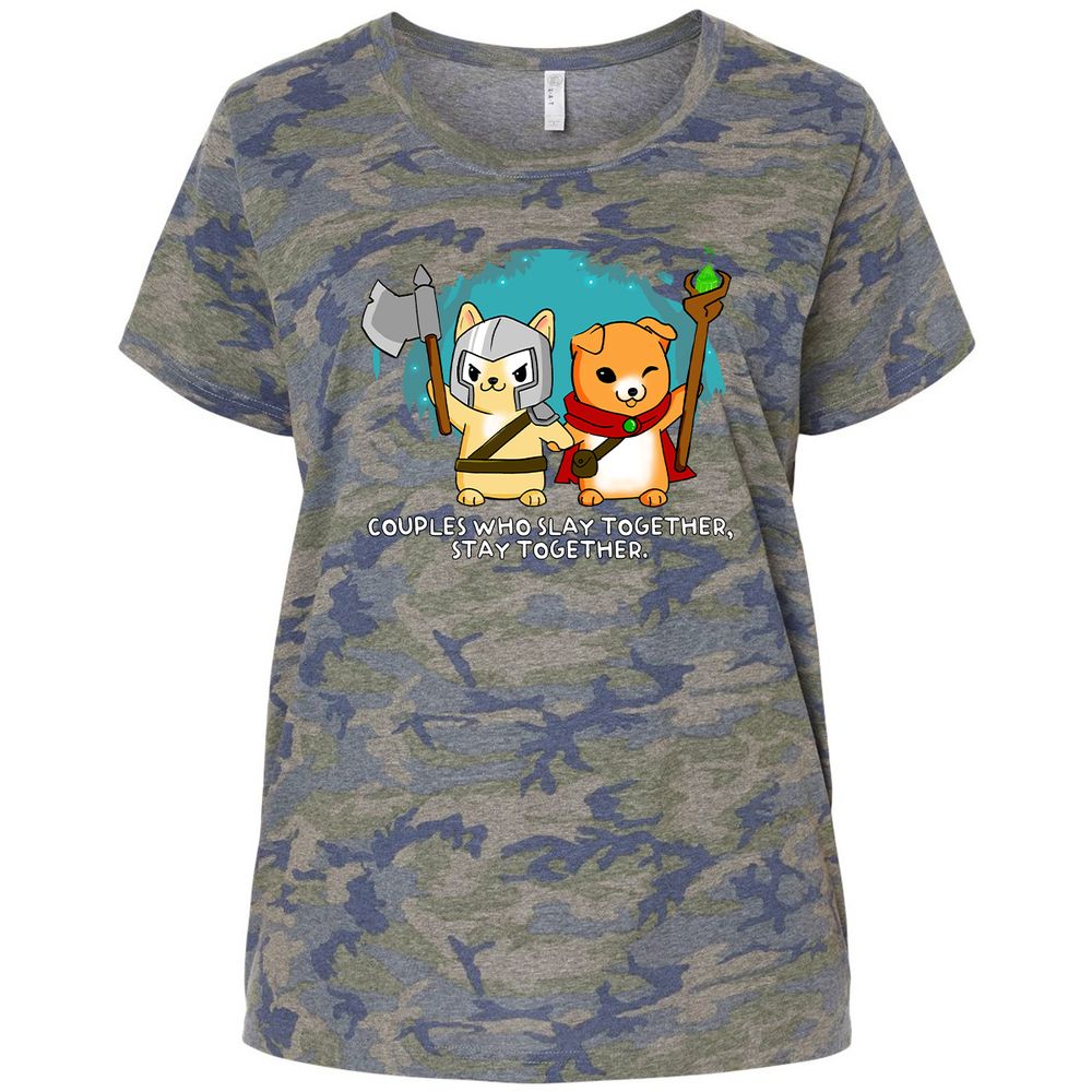 Ladies Curvy Jersey - LDP2DESS - Vintage Camo - 5