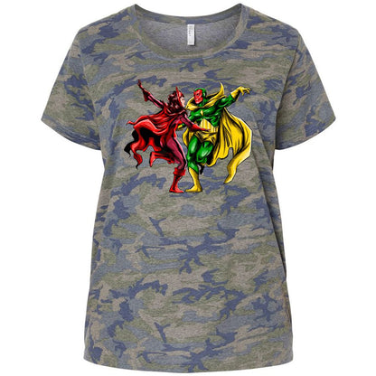 Ladies Curvy Jersey - ZKTSQTXV - Vintage Camo - 5