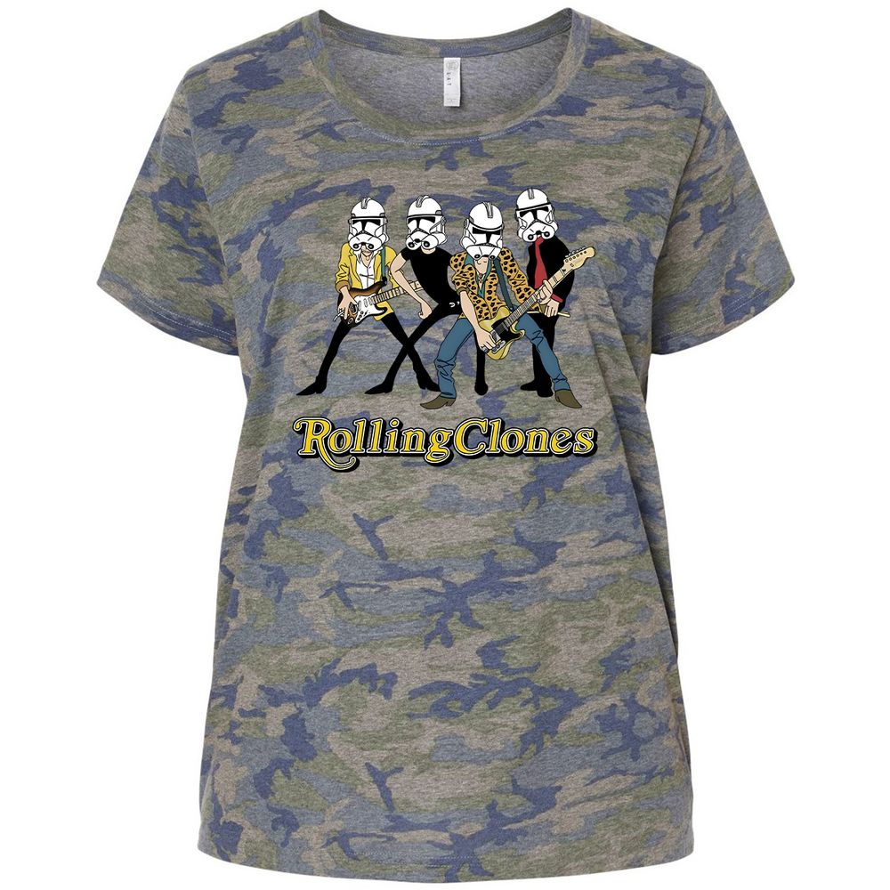 Ladies Curvy Jersey - NTVUZLFP - Vintage Camo - 5