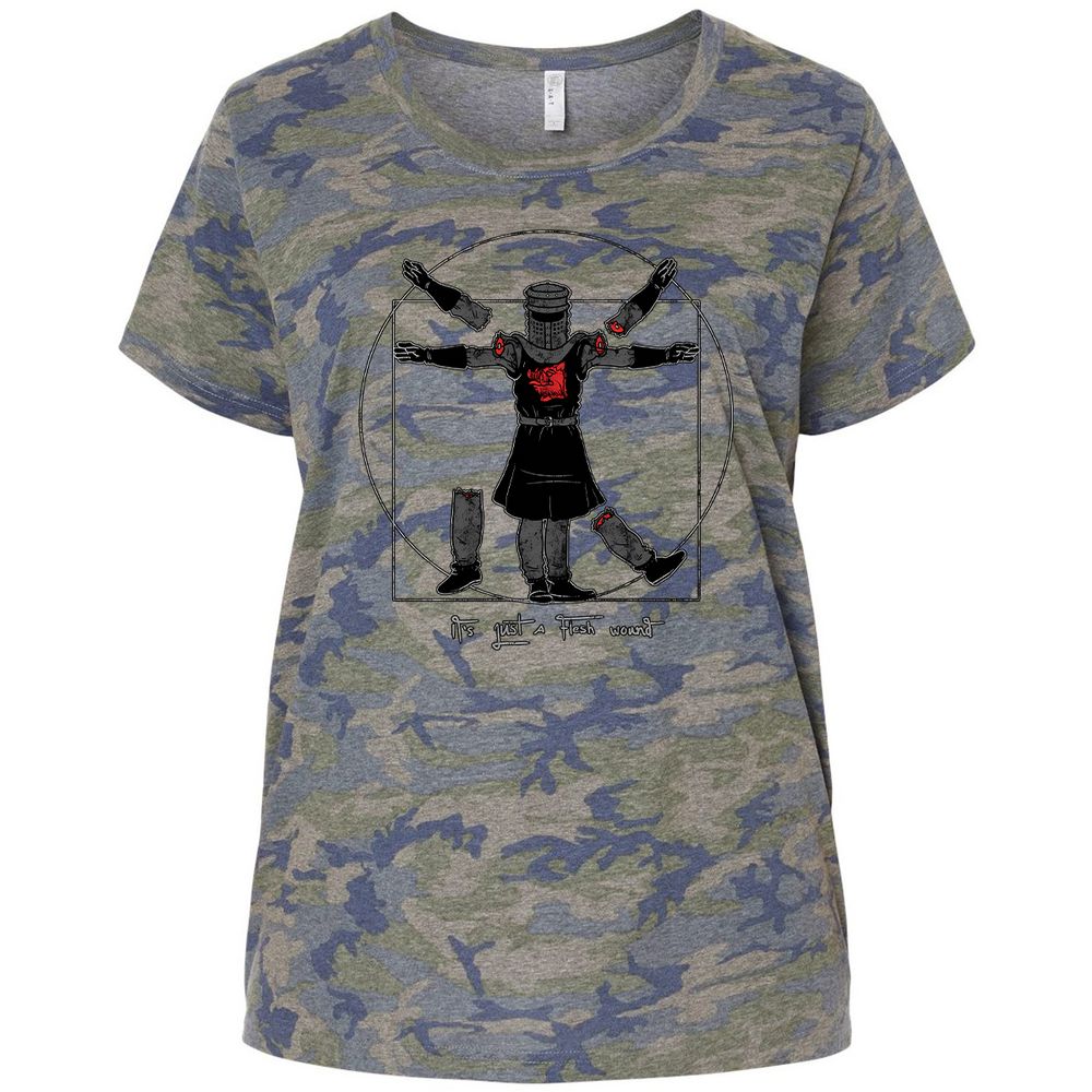 Ladies Curvy Jersey - KWQKVARN - Vintage Camo - 5