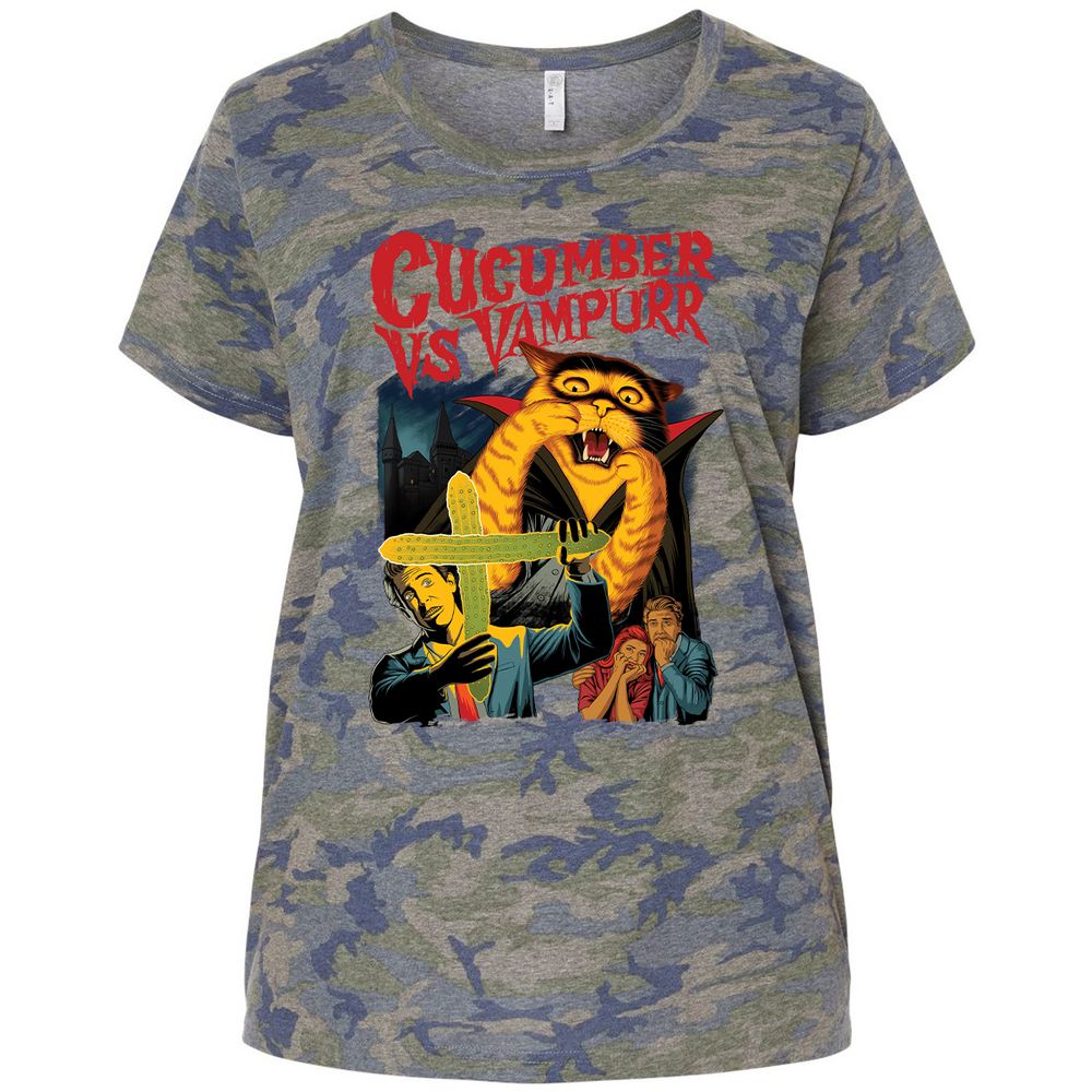 Ladies Curvy Jersey - KG8XQ9ZK - Vintage Camo - 5