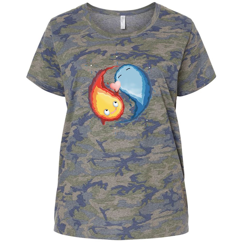 Ladies Curvy Jersey - LQWNEQXA - Vintage Camo - 5