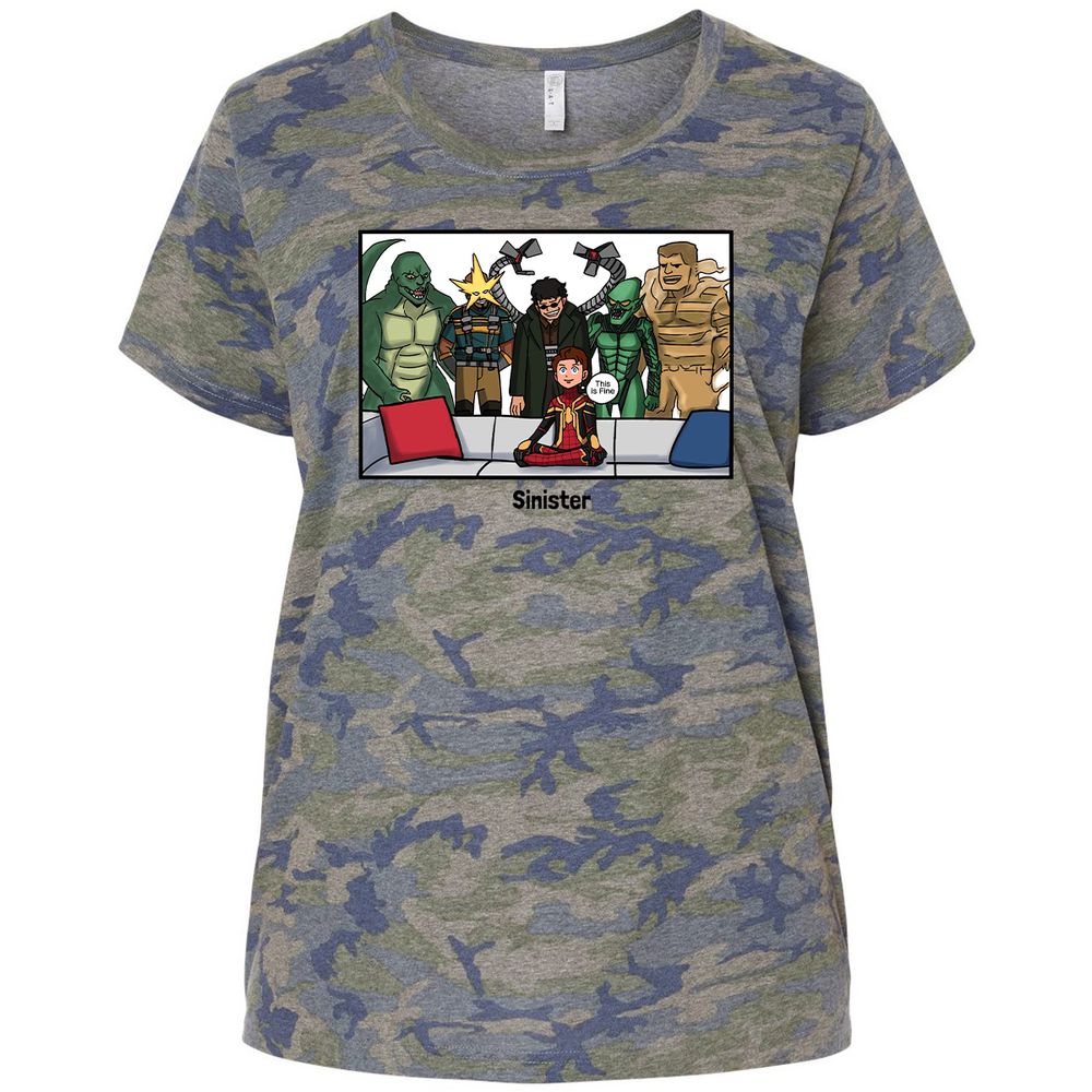 Ladies Curvy Jersey - YW68JHQE - Vintage Camo - 5