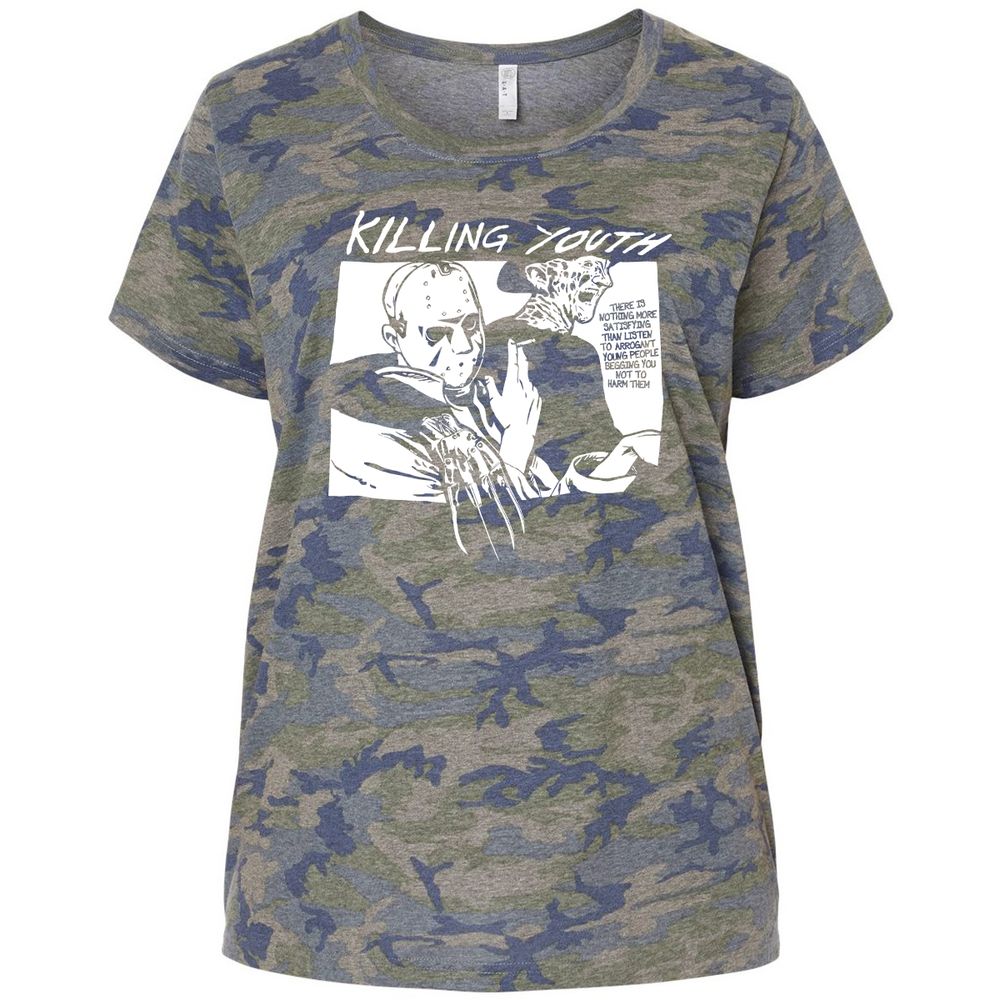 Ladies Curvy Jersey - 2Y2MRG9X - Vintage Camo - 5