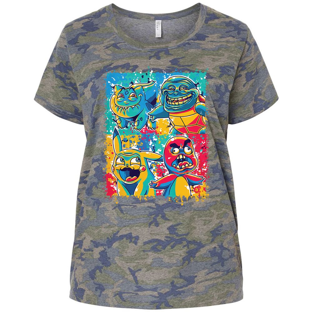 Ladies Curvy Jersey - J4YPTLZG - Vintage Camo - 5