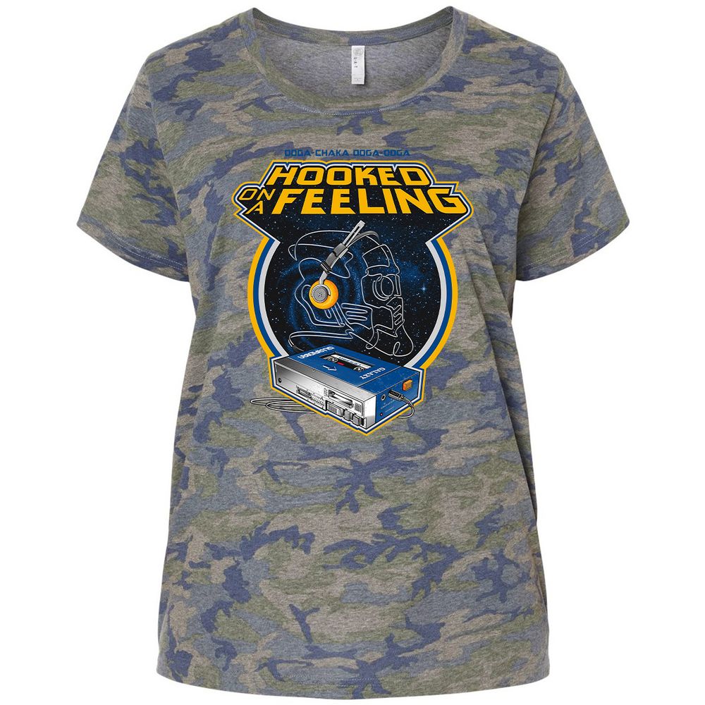 Ladies Curvy Jersey - BU5X6MQX - Vintage Camo - 5