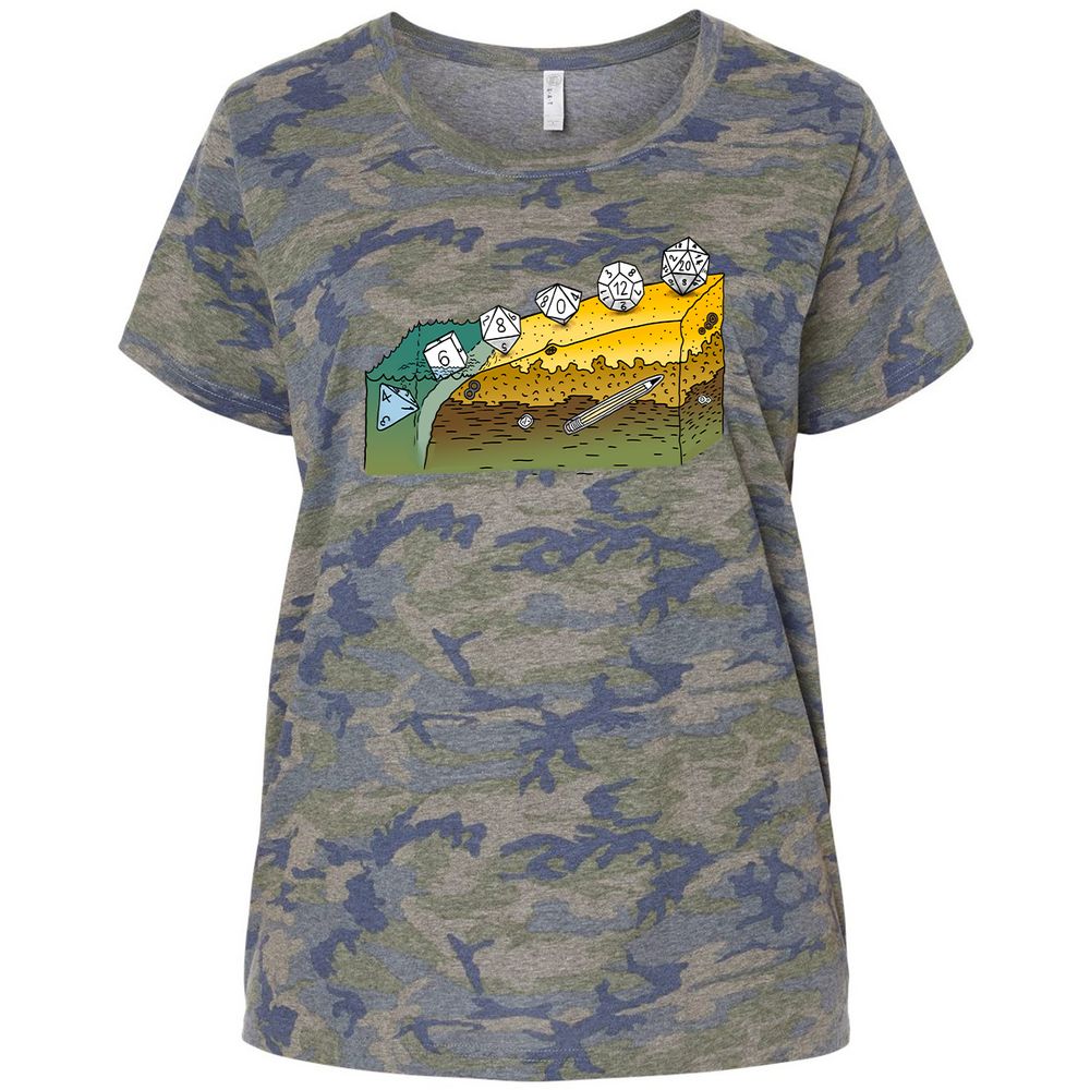 Ladies Curvy Jersey - FPTUV1JQ - Vintage Camo - 5