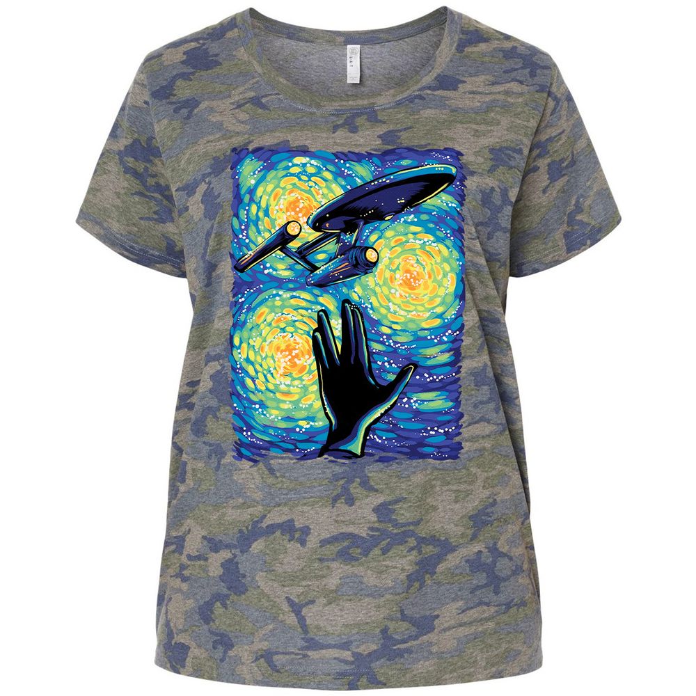 Ladies Curvy Jersey - E9J15BFC - Vintage Camo - 5