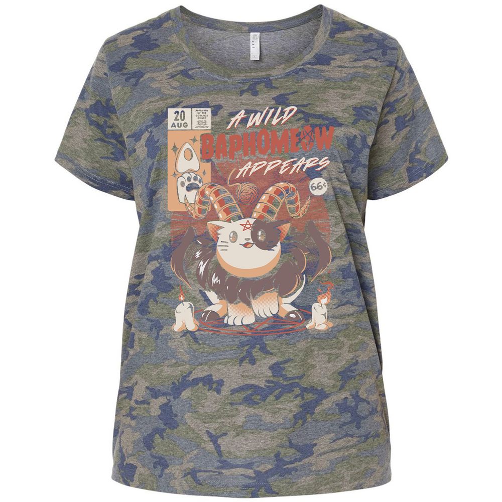 Ladies Curvy Jersey - W3V5A8FD - Vintage Camo - 5