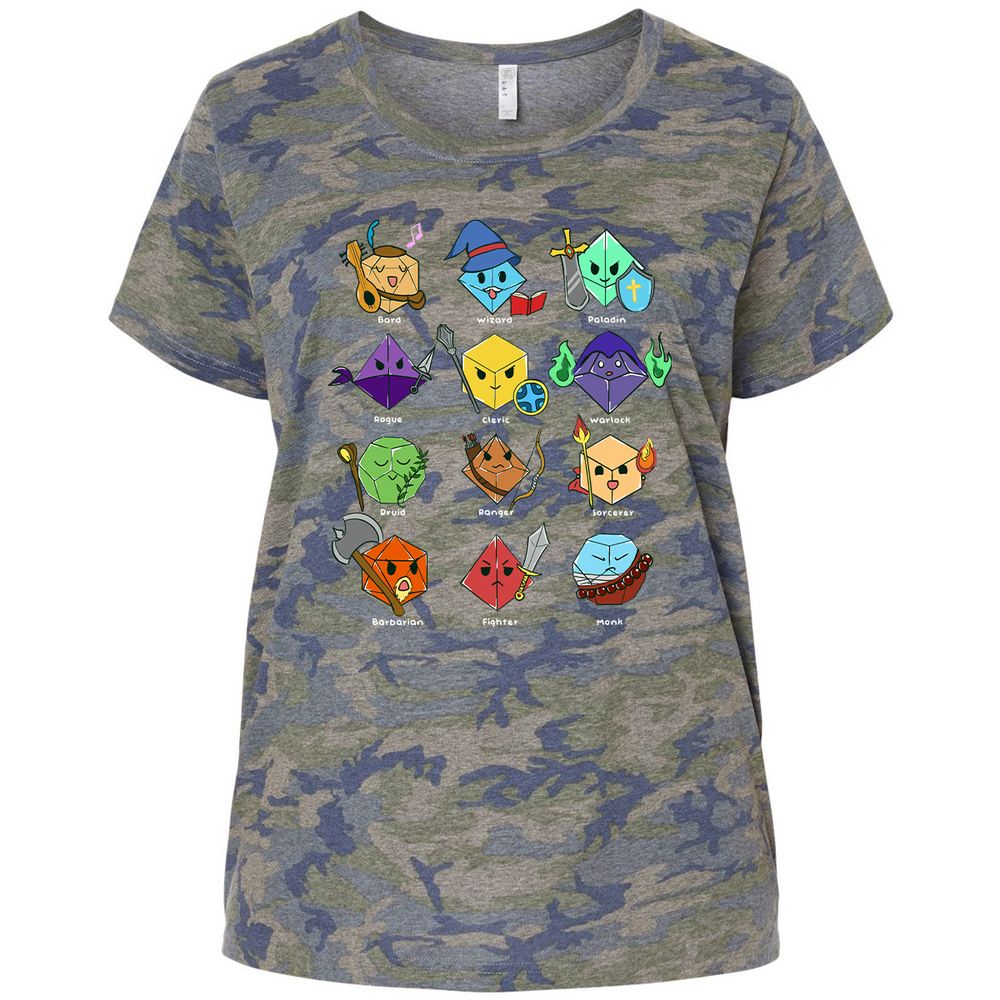 Ladies Curvy Jersey - A8B9AJJB - Vintage Camo - 5