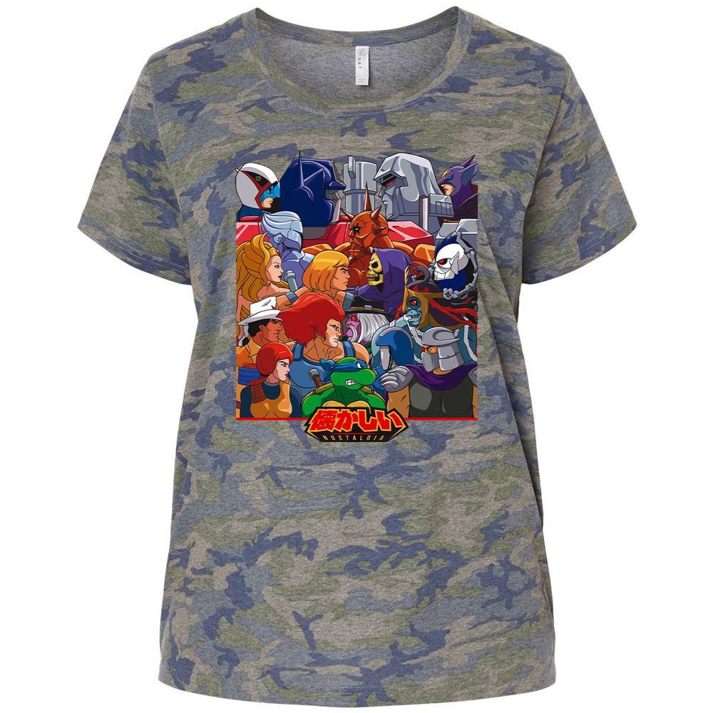 Ladies Curvy Jersey - QPJLQQYC - Vintage Camo - 5