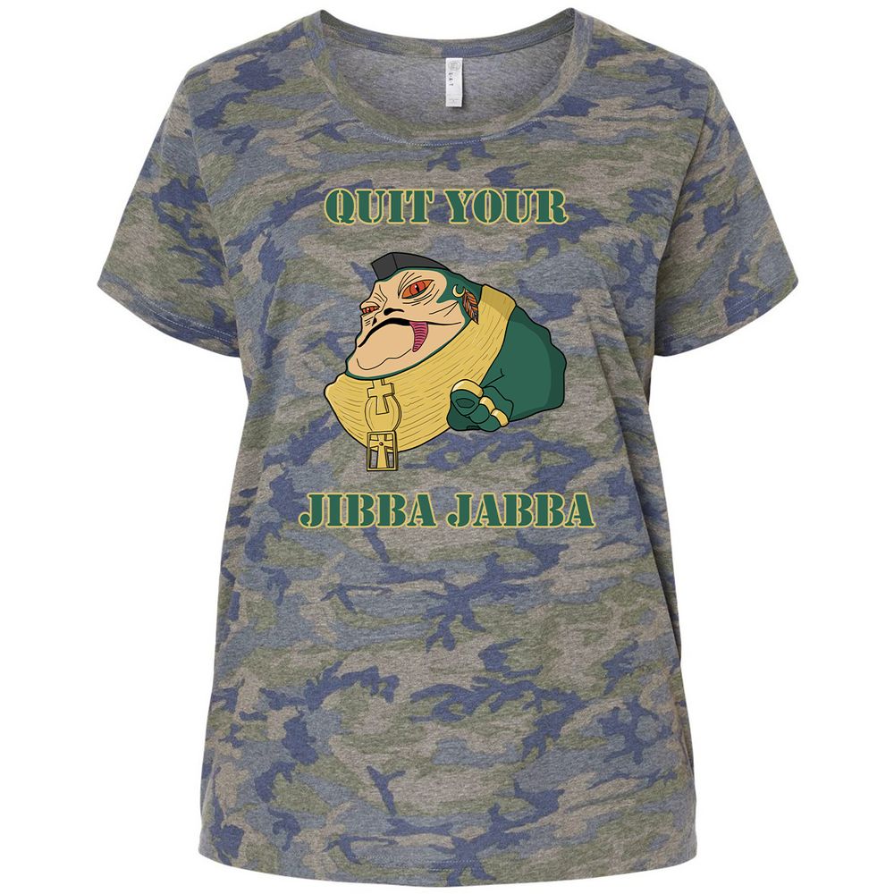 Ladies Curvy Jersey - FC7JGRWU - Vintage Camo - 5