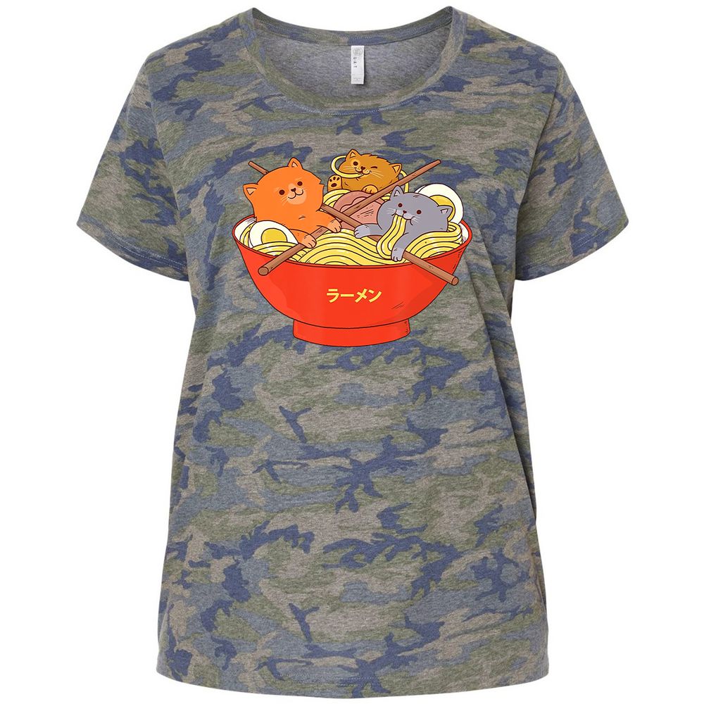 Ladies Curvy Jersey - Q6B9DU23 - Vintage Camo - 5