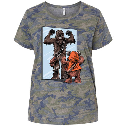 Ladies Curvy Jersey - A1SSYFNF - Vintage Camo - 5