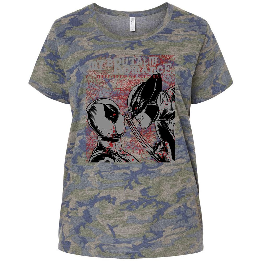 Ladies Curvy Jersey - B67YXKKN - Vintage Camo - 5