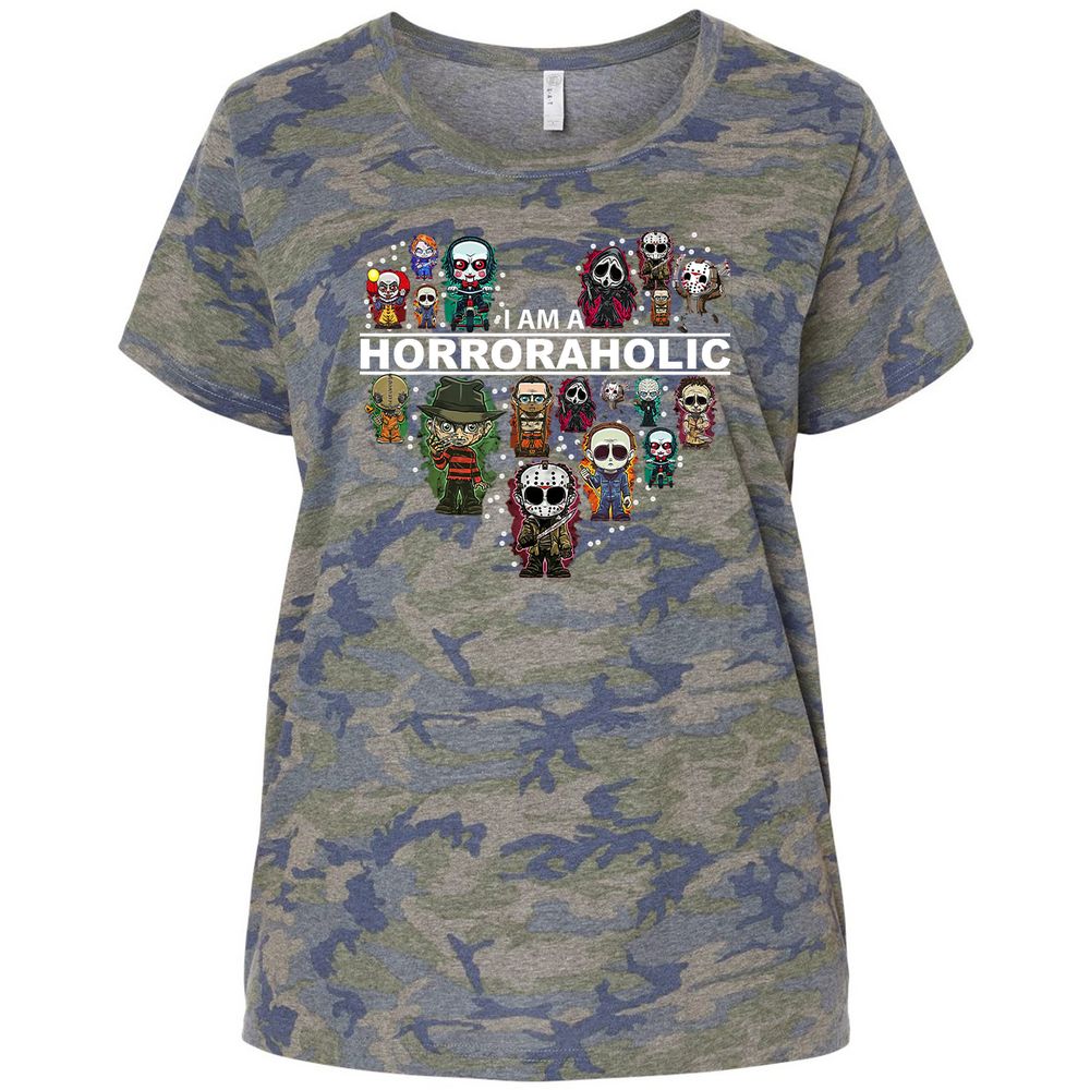 Ladies Curvy Jersey - TGH5ZYJQ - Vintage Camo - 5