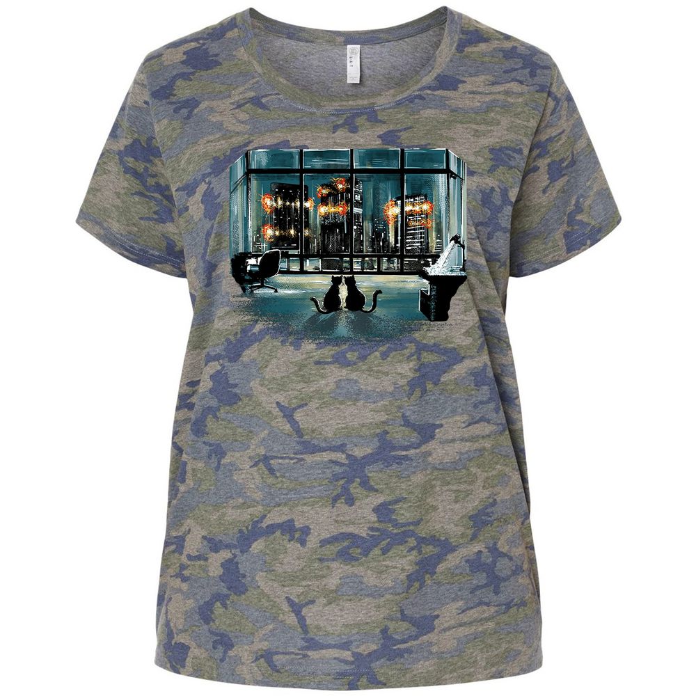 Ladies Curvy Jersey - 2VANSRHE - Vintage Camo - 5