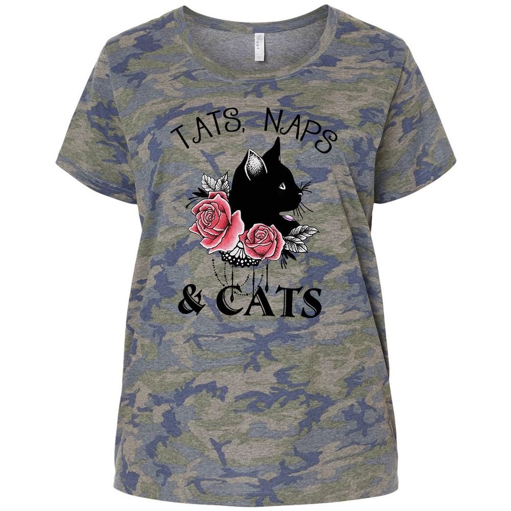 Ladies Curvy Jersey - 7TJYFJ5T - Vintage Camo - 5