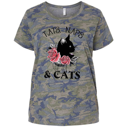 Ladies Curvy Jersey - 7TJYFJ5T - Vintage Camo - 5