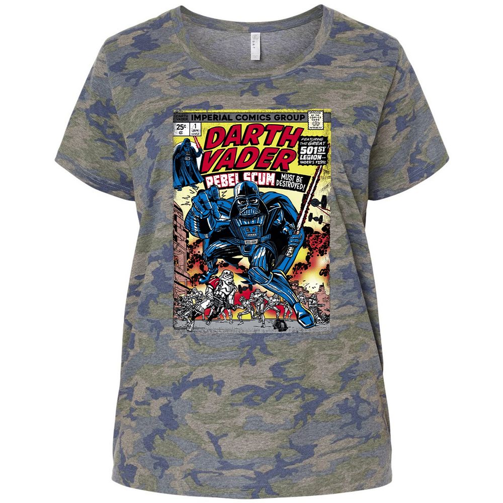 Ladies Curvy Jersey - 3921R74L - Vintage Camo - 5