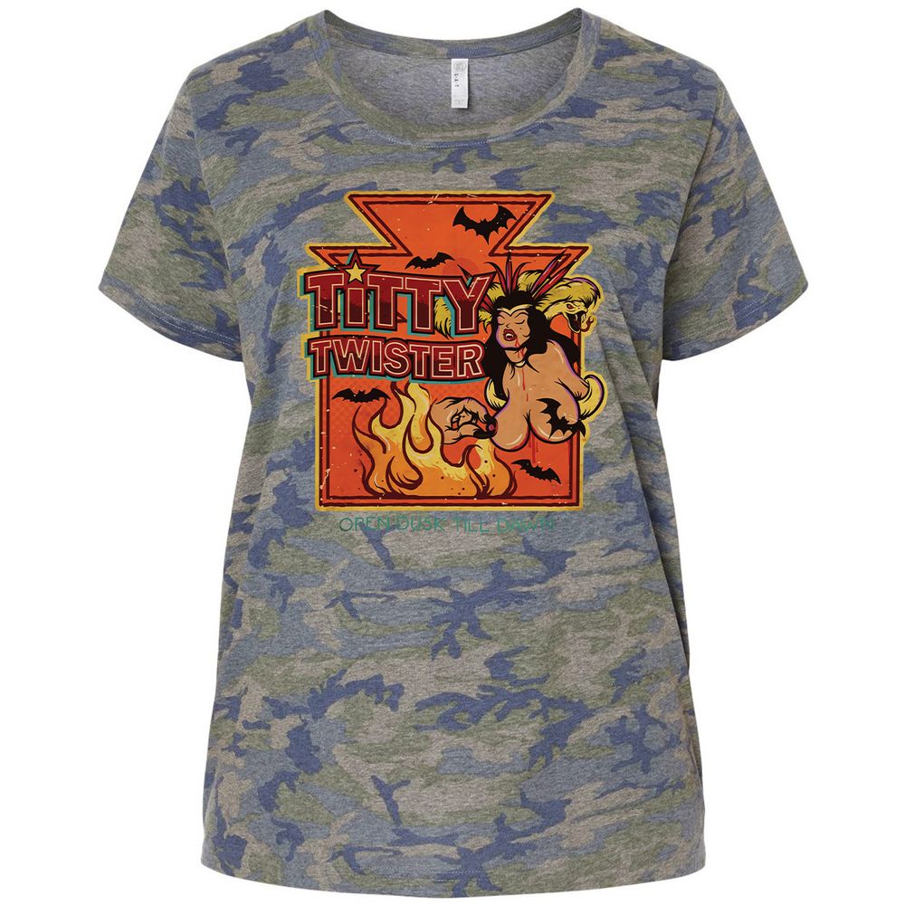 Ladies Curvy Jersey - NVN4TTM9 - Vintage Camo - 5